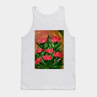 A bunch of wildflowers in pink . Tank Top